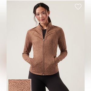 NWT Athleta Salutation Jacket Leopard Print